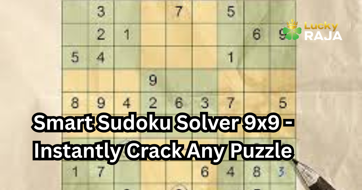 Smart Sudoku Solver 9x9: Instantly Crack Any Puzzle