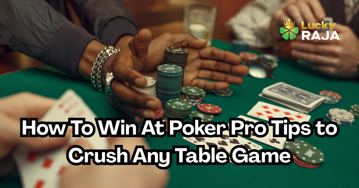 How To Win At Poker Pro Tips to Crush Any Table Game