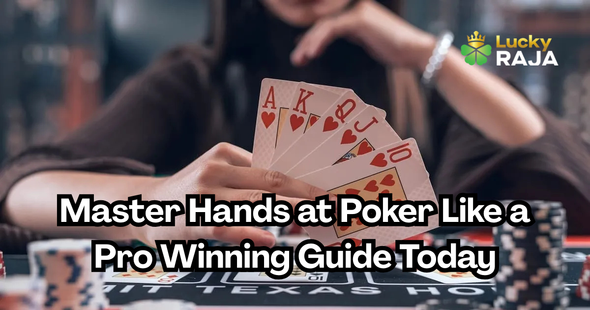 Master Hands at Poker Like a Pro Winning Guide Today